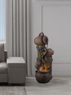 Waterfall Фонтан декоративный Каскад Горшки с подсветкой