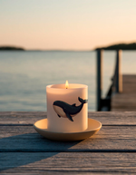 Трансфер переводной - декаль для свечей и гипса киты 008 А5