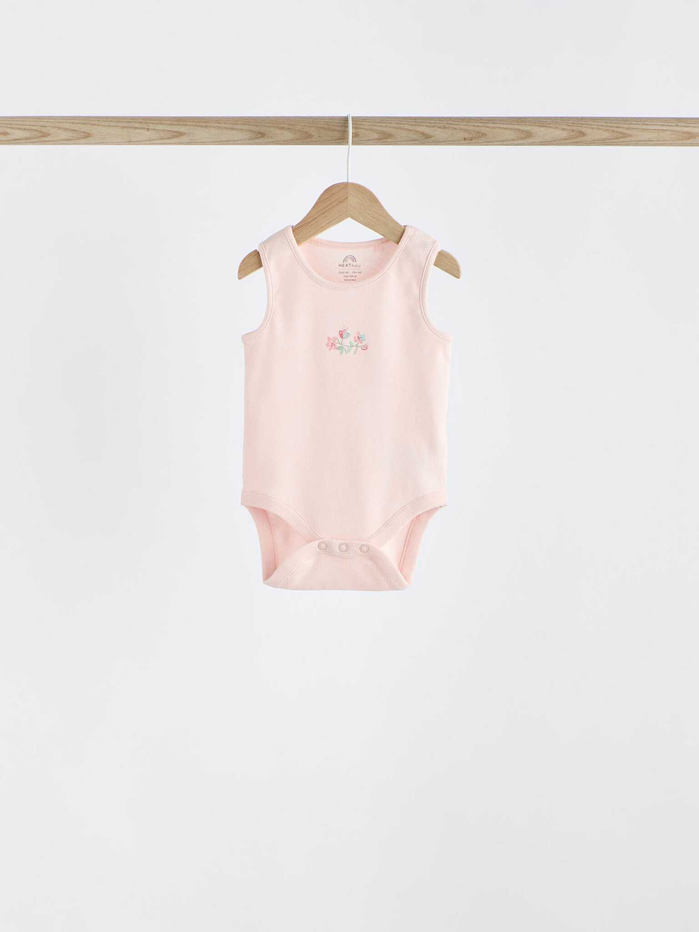 Боди без рукавов для малышей Next K79-573, 5 шт., Белый, Розовый