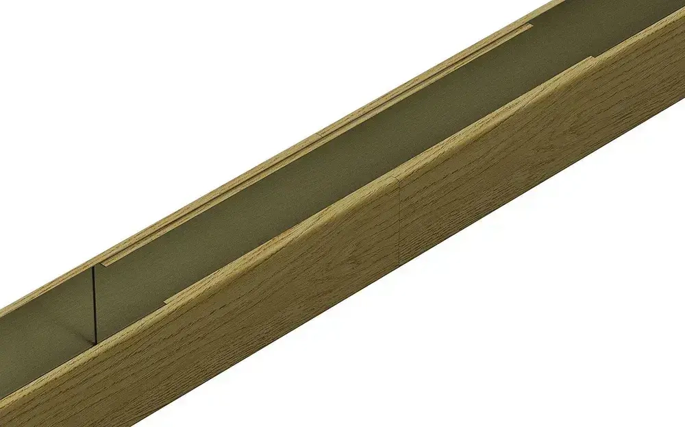 Комплект 1,7х1,7м кубообразного реечного алюминиевого потолка CESAL AR С 30/27 Дуб Медовый (для ванной, входных групп, санузлов и лоджий)