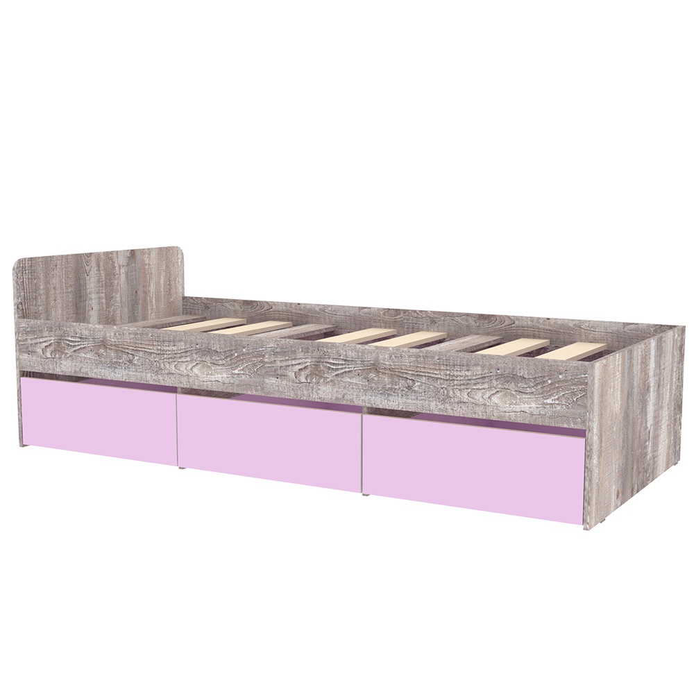 Кровать односпальная КарИВи КИВи Бетон Ирис