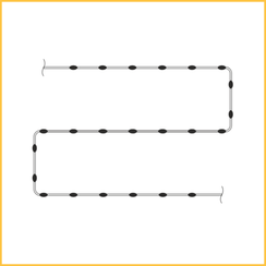 Светодиодная гирлянда Краса 200 м., 2000 LED, 24V, розовый, статика, прозрачный провод, Teamprof (TPF-CR200-24V-T/P)