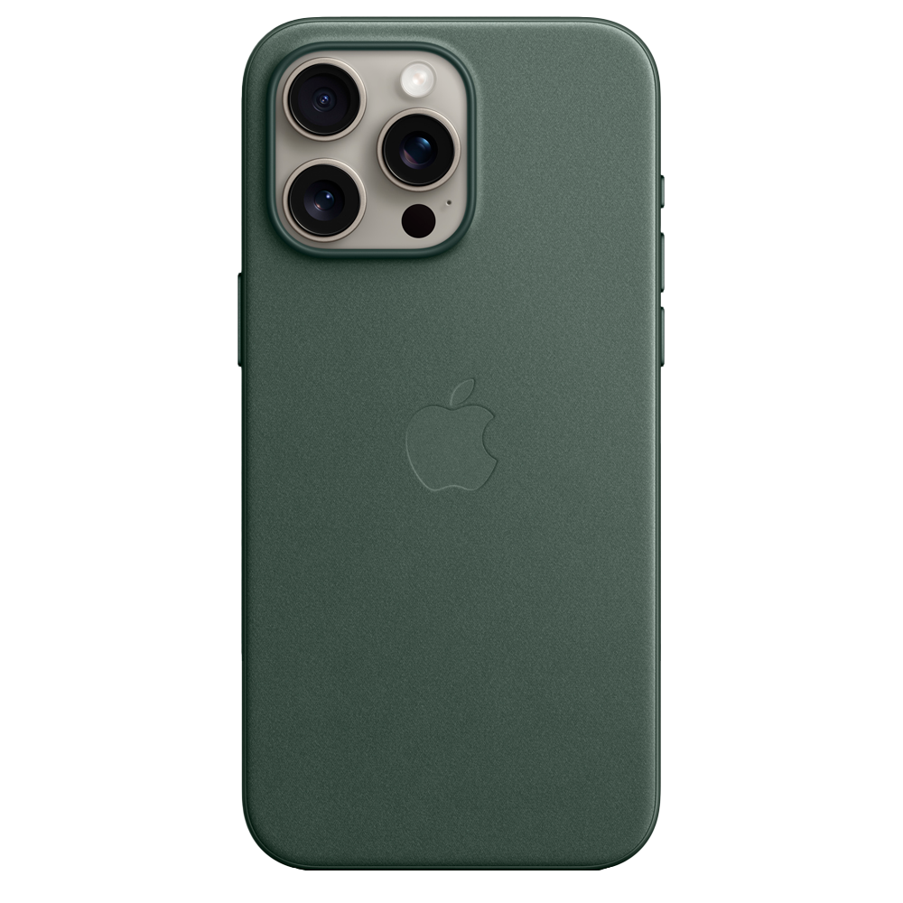 Тканевый чехол с поддержкой MagSafe Apple FineWoven Case для iPhone 15 Pro Max, Evergreen (Вечнозеленый)