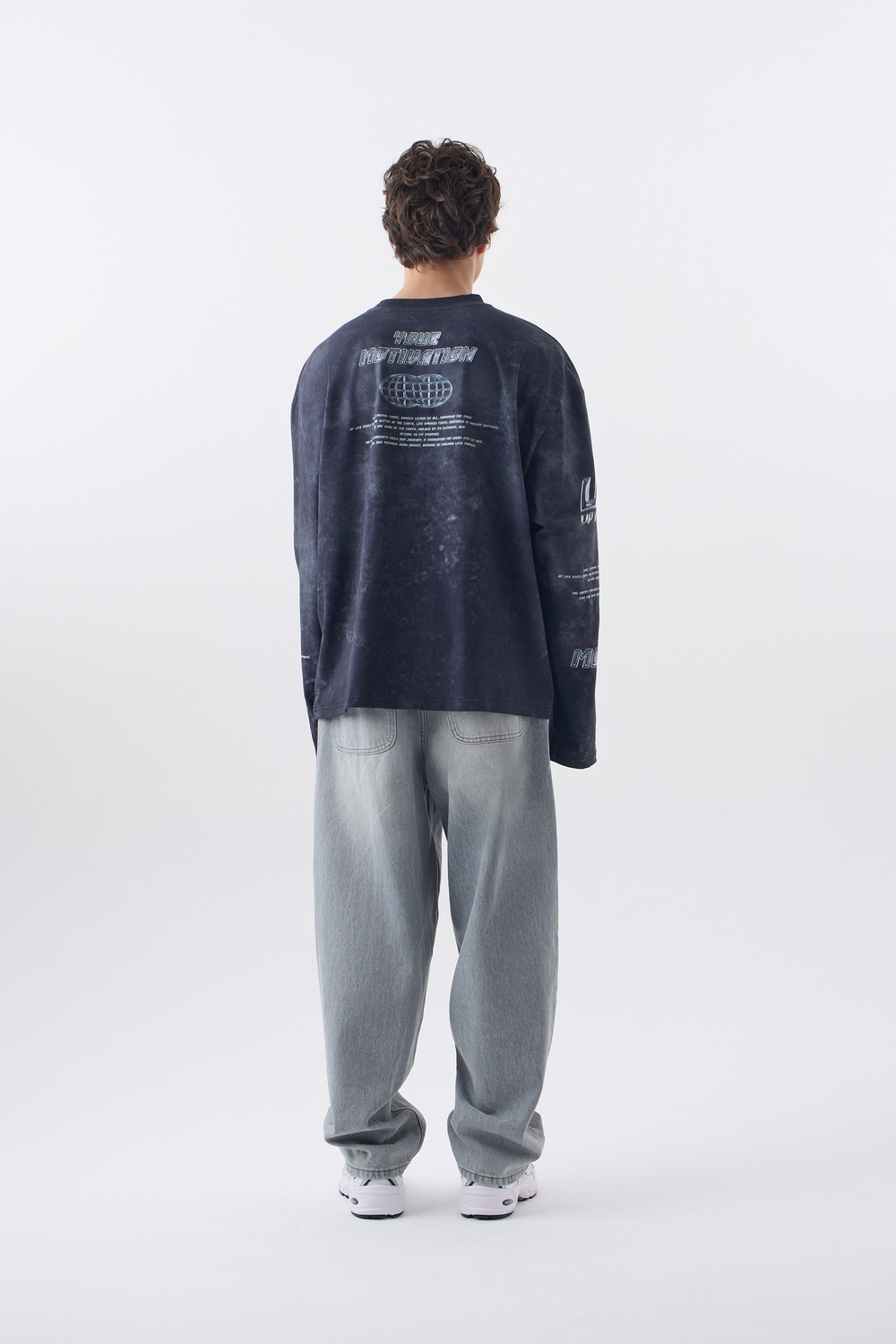 Лонг мужской Oversize с пич эффектом Sport