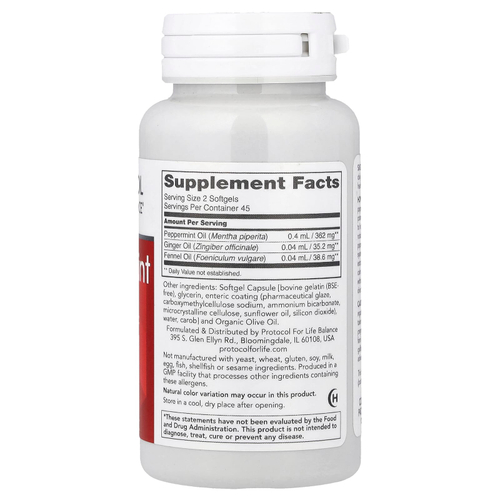Protocol for Life Balance, масло перечной мяты GI™, 90 капсул