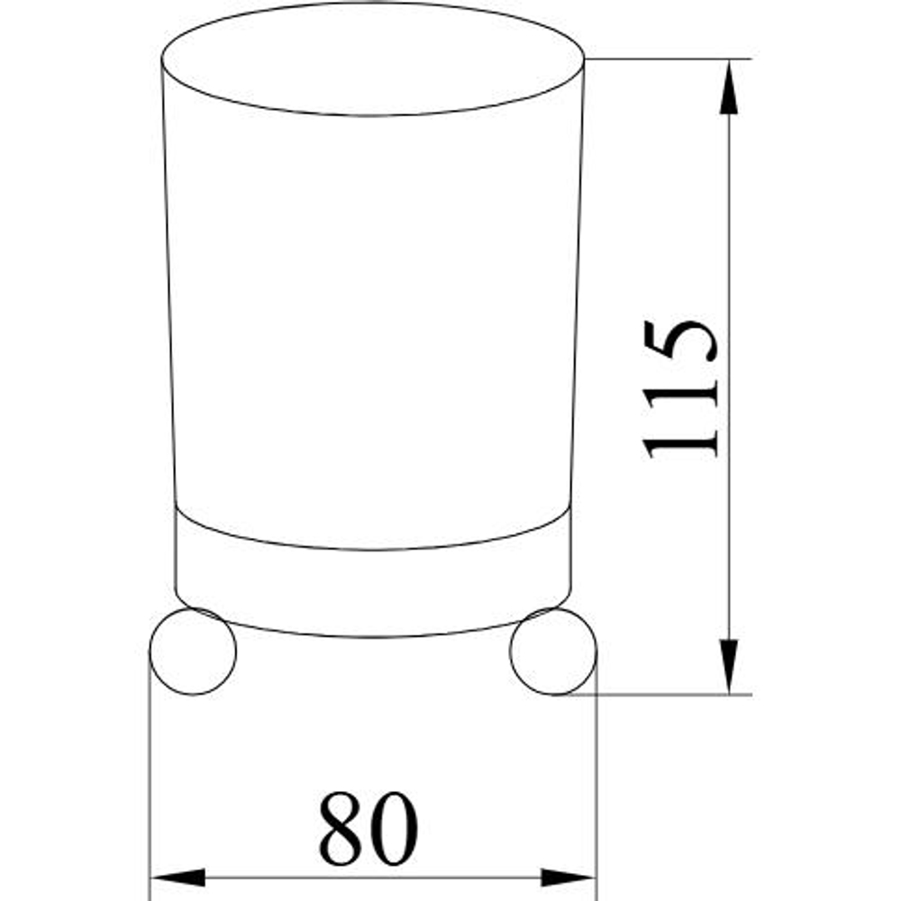 Стакан Boheme Hermitage 10331 BRONZE
