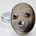 Стакан для зубных щеток, стекло/металл, хром, Frap, F1606