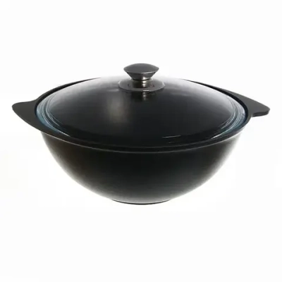 Казан 3,5л литой алюминий со стеклянной крышкой КМ-к37а