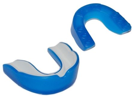 Капа боксёрская термо одночелюстная двухцветная в коробочке: К-22  (Синий - К-22)