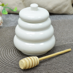 Банка для меда 360мл с бамбуковой ложкой