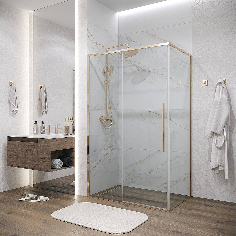 Душевой уголок Grossman Galaxy 110х90 120.K33.01.1190.32.00 стекло прозрачное/профиль золото брашированное