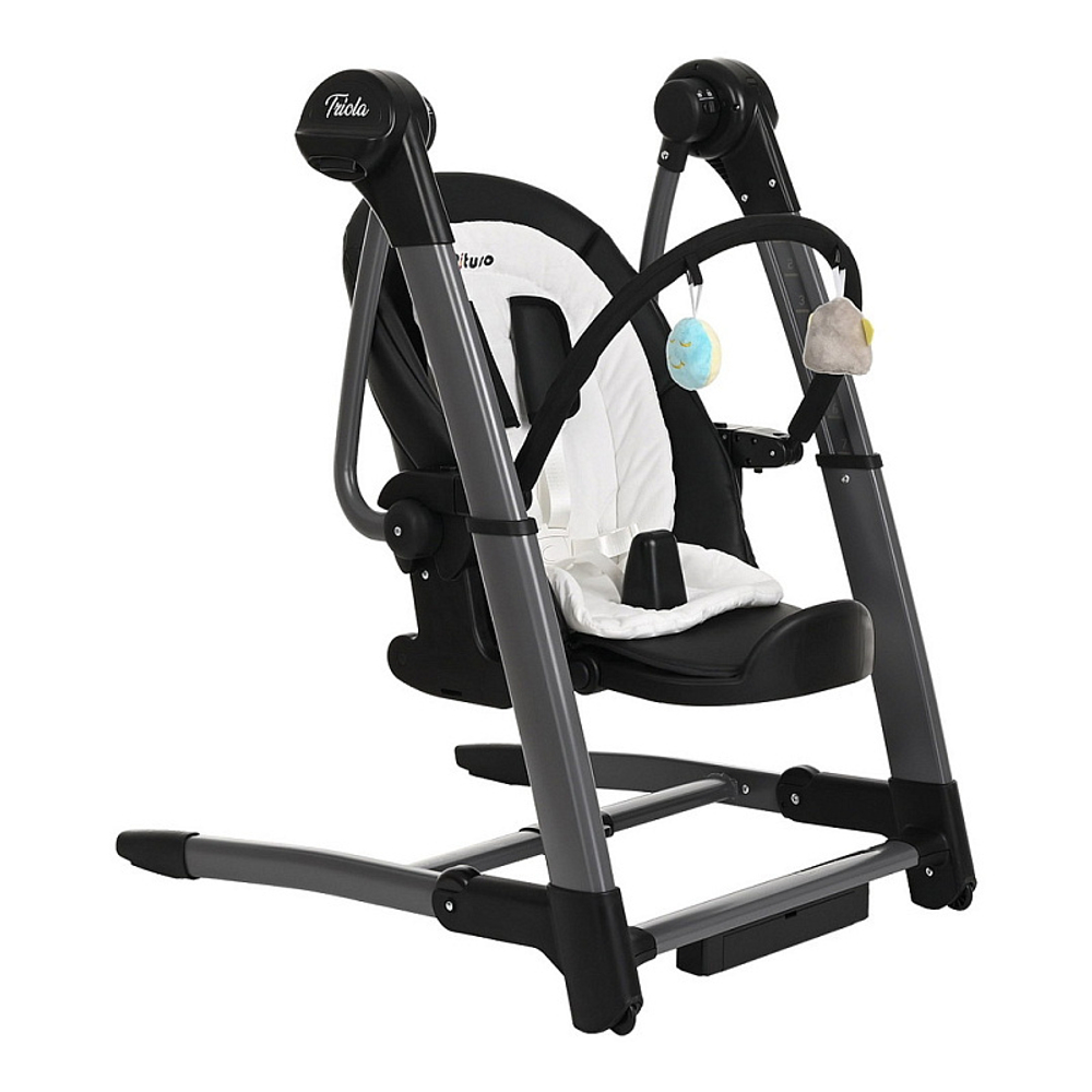 Стульчик для кормления Pituso Triola 3 в 1 Черная рама/Черный