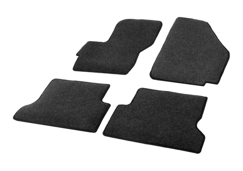 Коврики текстиль в салон, AutoFlex Standard для Mazda 3 l поколение 2003-2009, 4 части, графит, с крепежом, 4380401