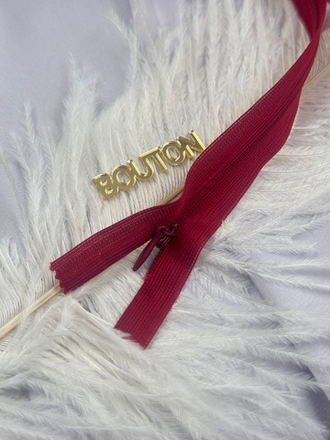 Молния Riri потайная неразъемная, Т3, цвет красный темный 2410