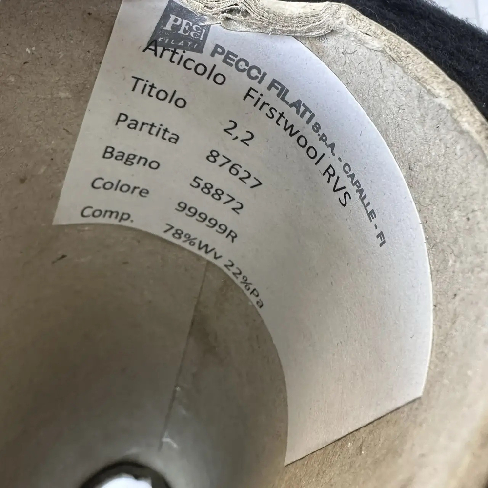 FIRSTWOOL - Pecci Filati; 78% меринос, 22% п/а; 220м/100гр; col. 99999R, цвет: чёрный; S715