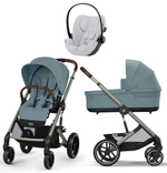 Коляска Cybex Balios S Lux TPE 2025 Cloud G i-Size Fog Grey 3 в 1 Stormy Blue