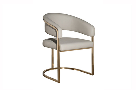 Стул экокожа св.серый/матовое золото 59,5x54x79см Garda Decor