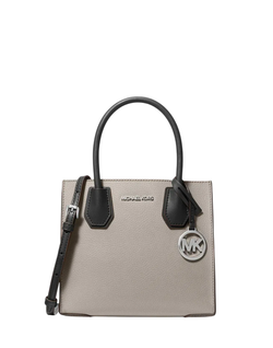 Сумка на плечо Michael Kors Mercer Medium Pebbled Leather | Серый с черным