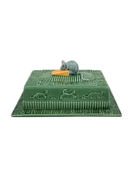 Mensa Home Контейнер для сыра 30,5x22,5x12,5 см для хранения сыра мышь зелено-желтая