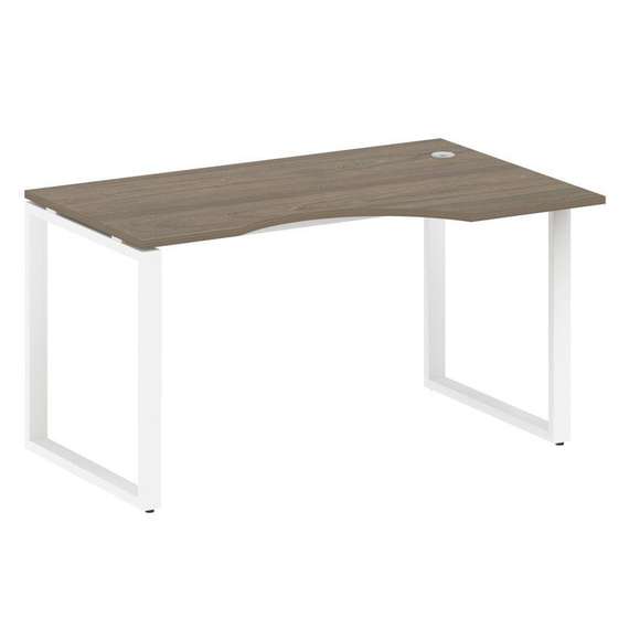 Metal System Стол криволинейный правый на О-образном м/к БО.СА-2 (R) Вяз Благородный/Металл Белый 14