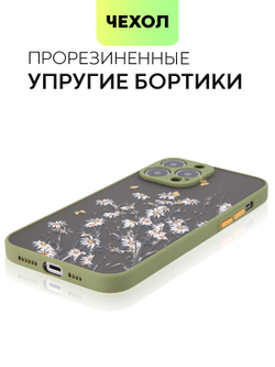Чехол BROSCORP для Apple iPhone 13 Pro Max оптом (арт. IP13PROMAX-ST-TPU-KHAKI-PRINT)