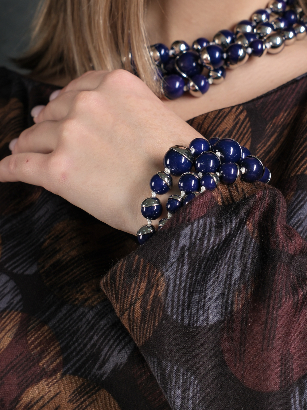 Браслет синий /на магните