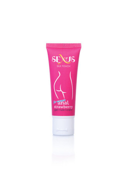 Анальный любрикант на водной основе для женщин с ароматом клубники Sexus 50 мл