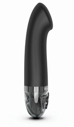 Черный вибратор с функцией электростимуляции Right on Ron - 17 см.