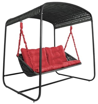 Качели DeckWOOD Sky Bed Lite (черный, подушка красная)
