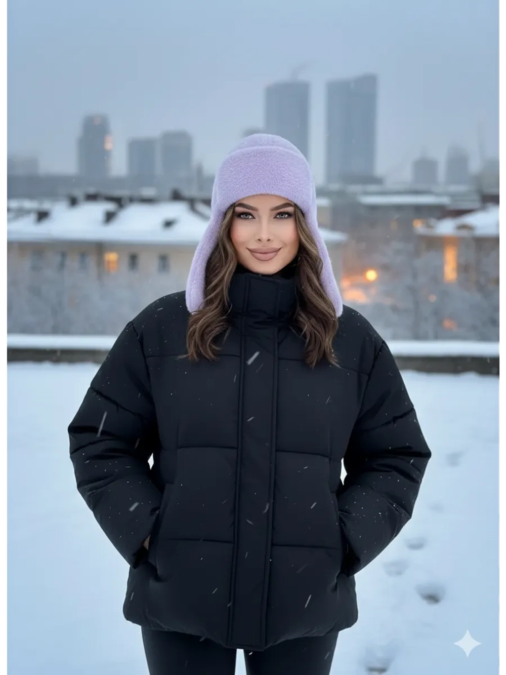 шапка зимняя ушанка из мягкого экомеха меховая