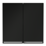 Клавиши для выключателя/переключателя двухклавишного с подсветкой, S70 (черный матовый)