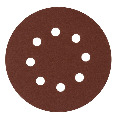 738097 Круг абразивный P 220, на ворсовой подложке под "липучку" 125 мм, перфорированный, 5 шт.  Сибртех