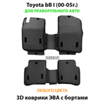 комплект ева ковриков в салон авто для toyota bB I (00-05г.) от supervip