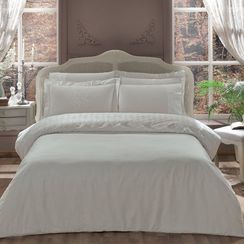 Постельное белье CAMEO белое  с кружевом   TIVOLYO HOME Турция