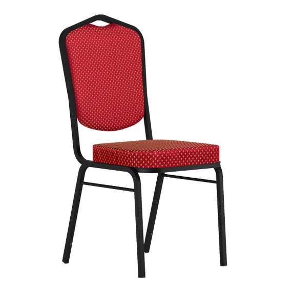 Стул Хит 20мм, жаккард корона красная, черный муар