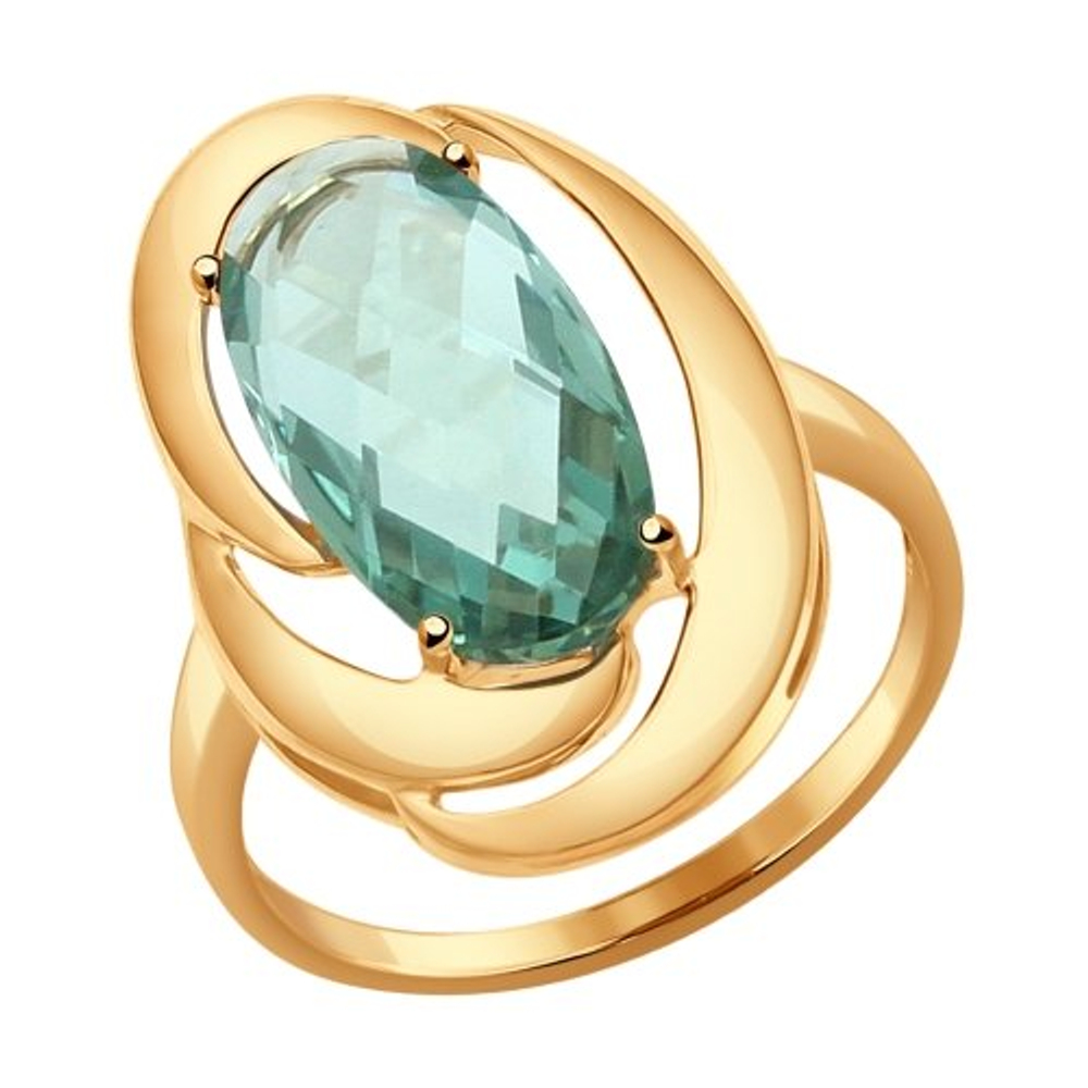 Кольцо из золота с кварцем