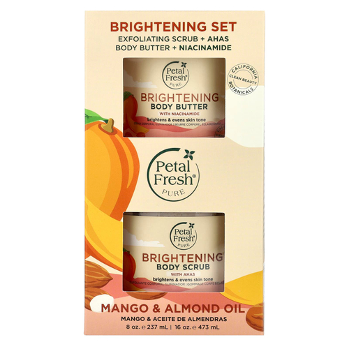 Petal Fresh, Осветляющий набор, манго и миндальное масло, набор из 2 предметов