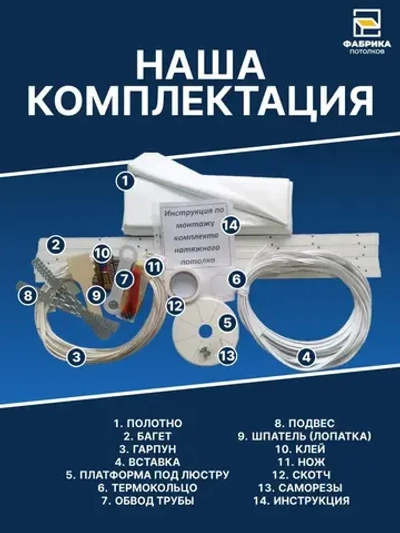 Комплект Натяжного Потолка №67 250/400 МSD Сатиновый "Своими Руками" Холодной натяжки