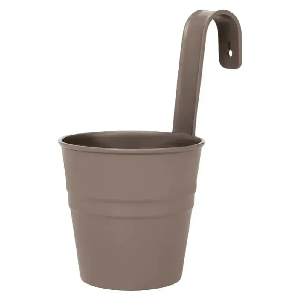 Кашпо-ведро настенное декоративное мокко 135х250мм Кашпо-ведро настенное декоративное мокко 135х250мм