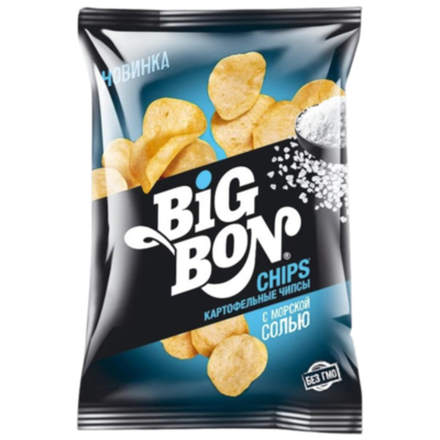 Чипсы Big Bon Морская соль 75 гр