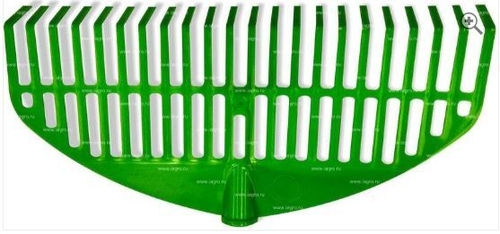 Грабли веерные  пластинчатые, пластм. 22 зуба  440мм в коробке ''Гардения'' зеленые