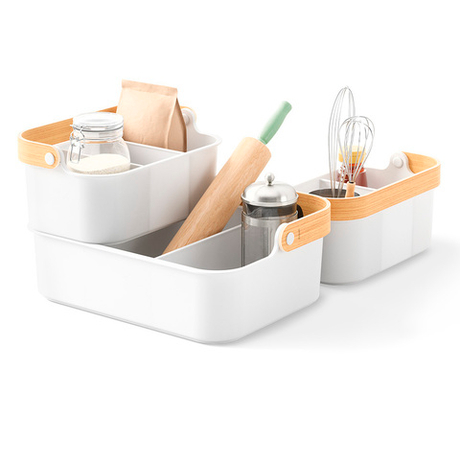 Органайзер Bellwood, 35х13 см, белый/натуральное дерево