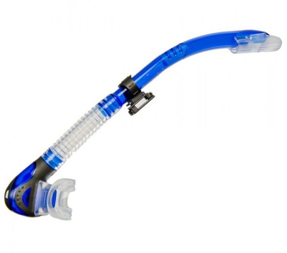 Трубка с клапаном Sargan Бетта Синяя Прозрачный силикон