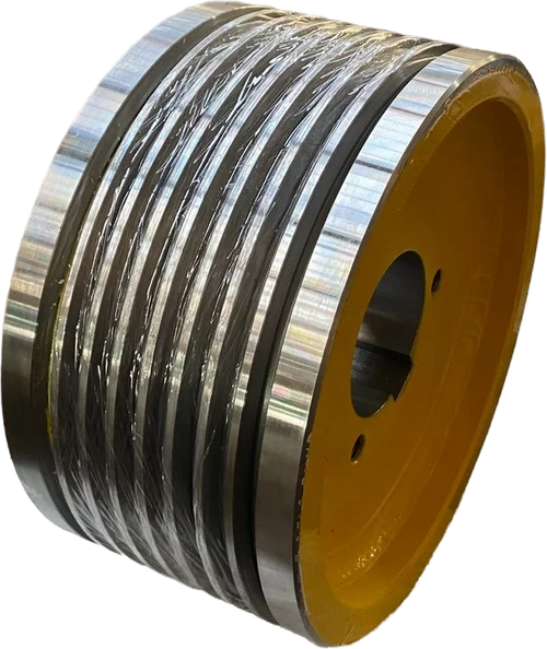 Канатоведущий шкив лебедки ZIEHL-ABEGG Φ240X8Х6,5 мм (шир. обода 124 мм) подрез V 45° закал.50HRC лебедка SM200.30B