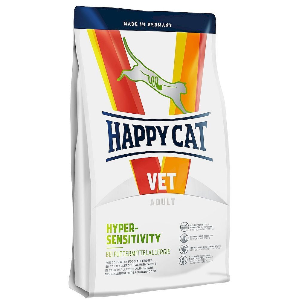 Happy Cat VET Diets Hypersensitivity монобелоковый корм для кошек при кормовой непереносимости 1,4кг