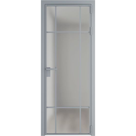 Алюминиевая дверь 8AG серебро остеклённая