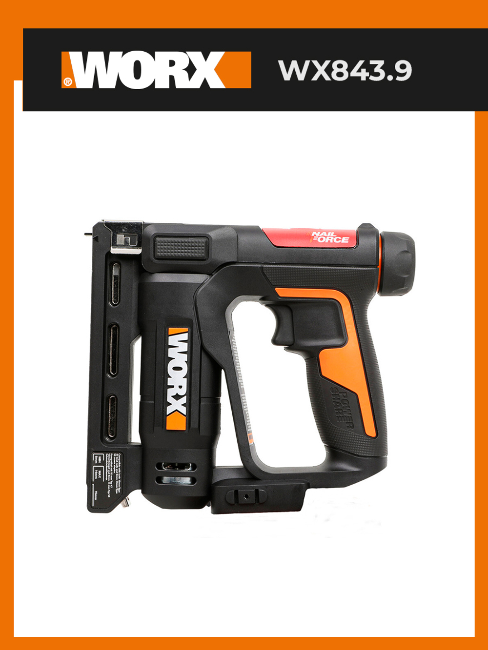 Степлер аккумуляторный WORX WX843.9