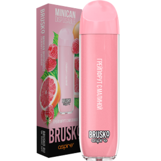Brusko Minican Disposable 1500 Грейпфрут с малиной