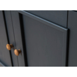 Шкаф для посуды «Форест» широкий 4 двери 1 ящик серый 7012/бейц-масло