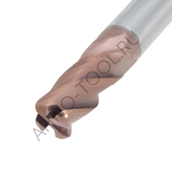 Фреза твердосплавная радиусная  12мм (L=75, l=30, хв=12) Z4 35° по стали, нержавеющей стали, чугуну, с радиусной фаской BRGM-4R-D12.0R0.5 AHNO